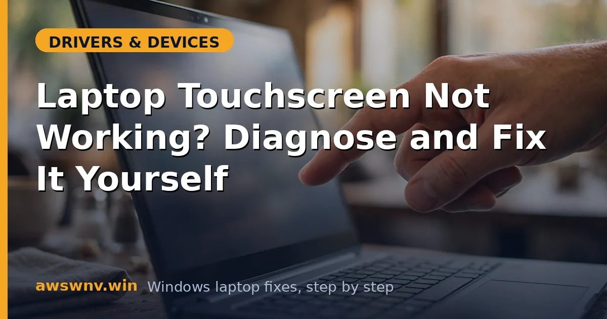 Laptop Touchscreen Not Working? Diagnose and Fix It Yourself