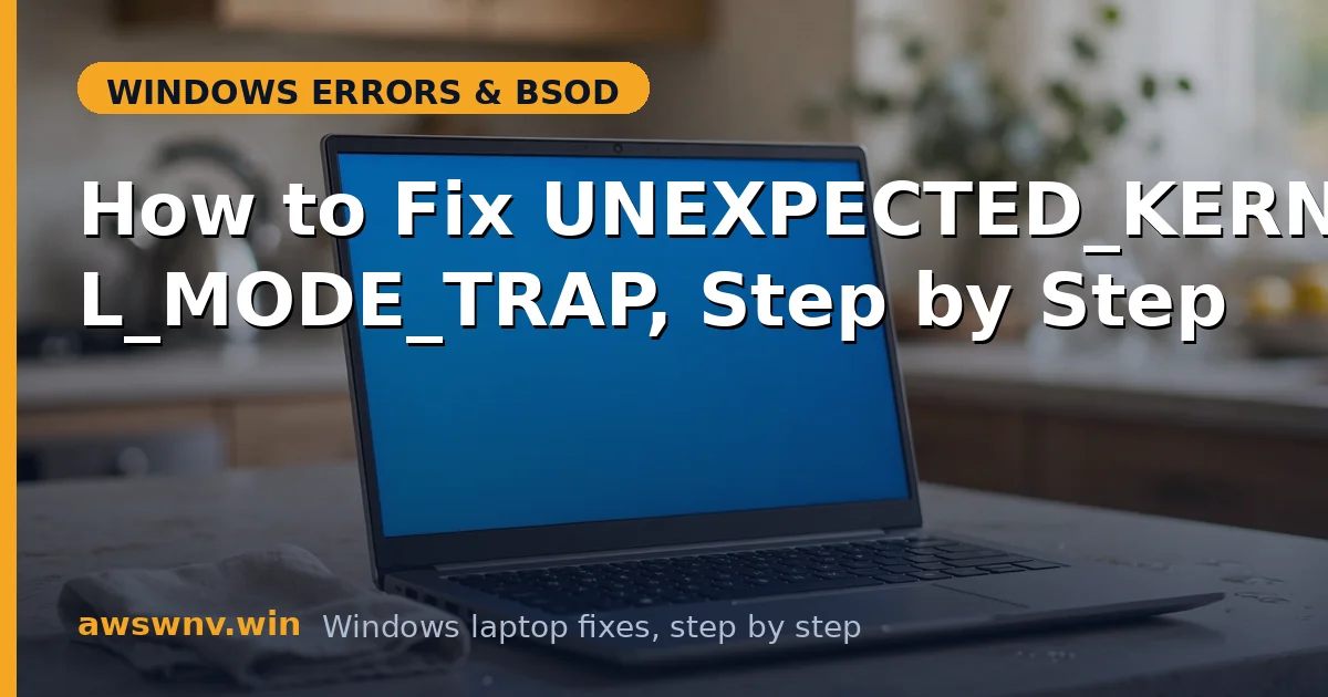 How to Fix UNEXPECTED_KERNEL_MODE_TRAP, Step by Step