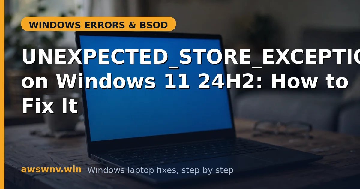 UNEXPECTED_STORE_EXCEPTION on Windows 11 24H2: How to Fix It