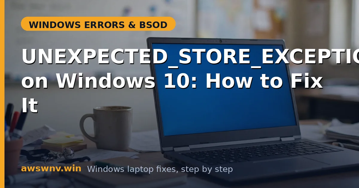UNEXPECTED_STORE_EXCEPTION on Windows 10: How to Fix It