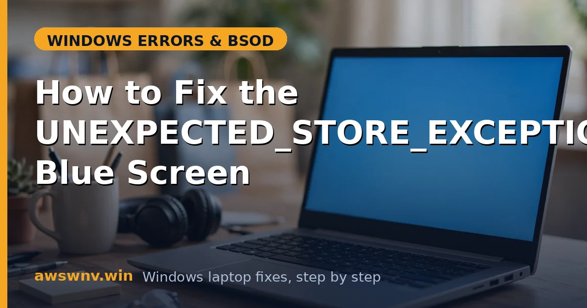 How to Fix the UNEXPECTED_STORE_EXCEPTION Blue Screen
