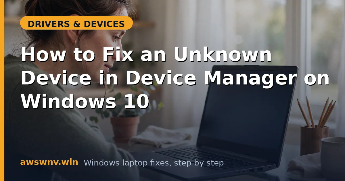How to Fix an Unknown Device in Device Manager on Windows 10