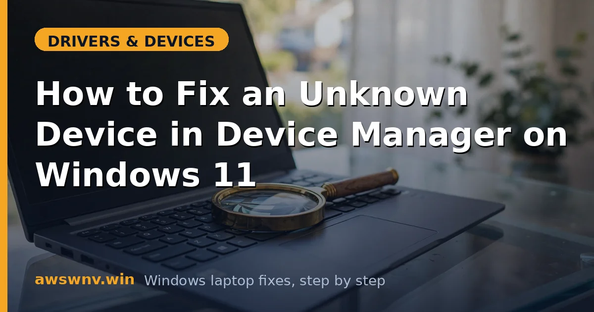 How to Fix an Unknown Device in Device Manager on Windows 11