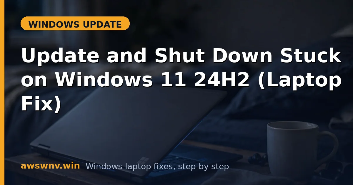 Update and Shut Down Stuck on Windows 11 24H2 (Laptop Fix)