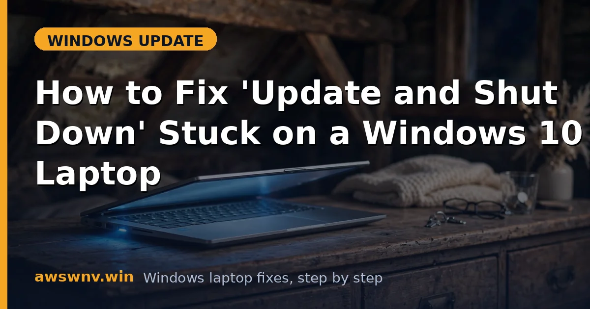 How to Fix 'Update and Shut Down' Stuck on a Windows 10 Laptop