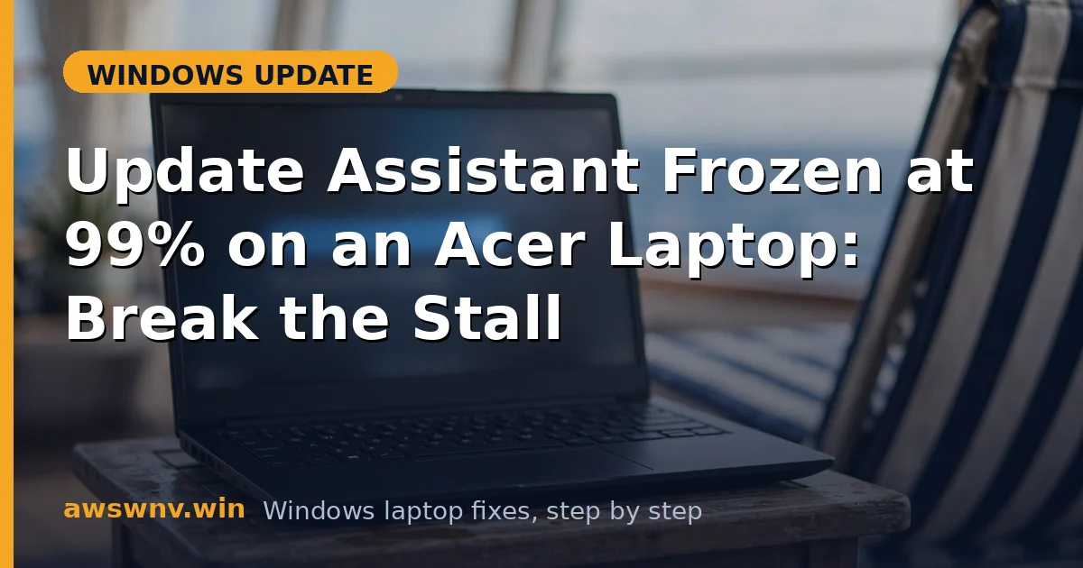 Update Assistant Frozen at 99% on an Acer Laptop: Break the Stall