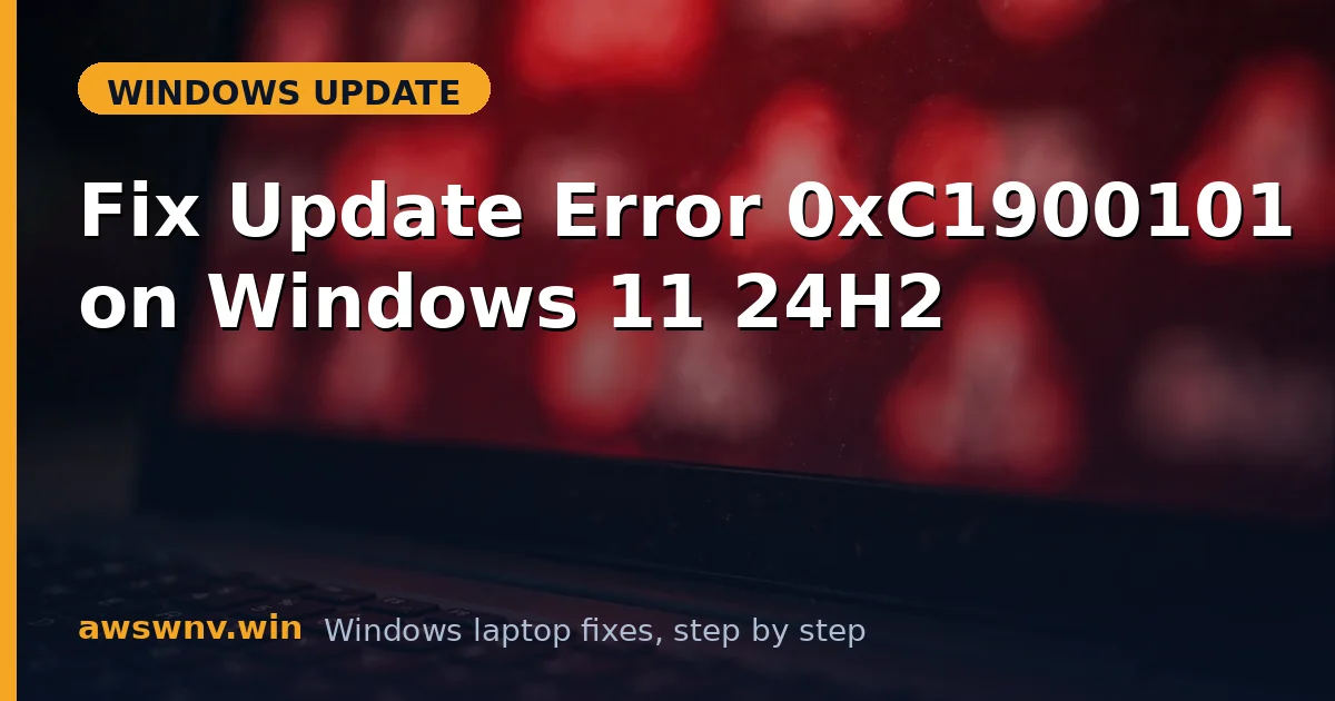 Fix Update Error 0xC1900101 on Windows 11 24H2