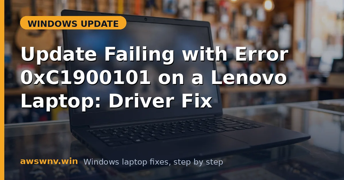 Update Failing with Error 0xC1900101 on a Lenovo Laptop: Driver Fix