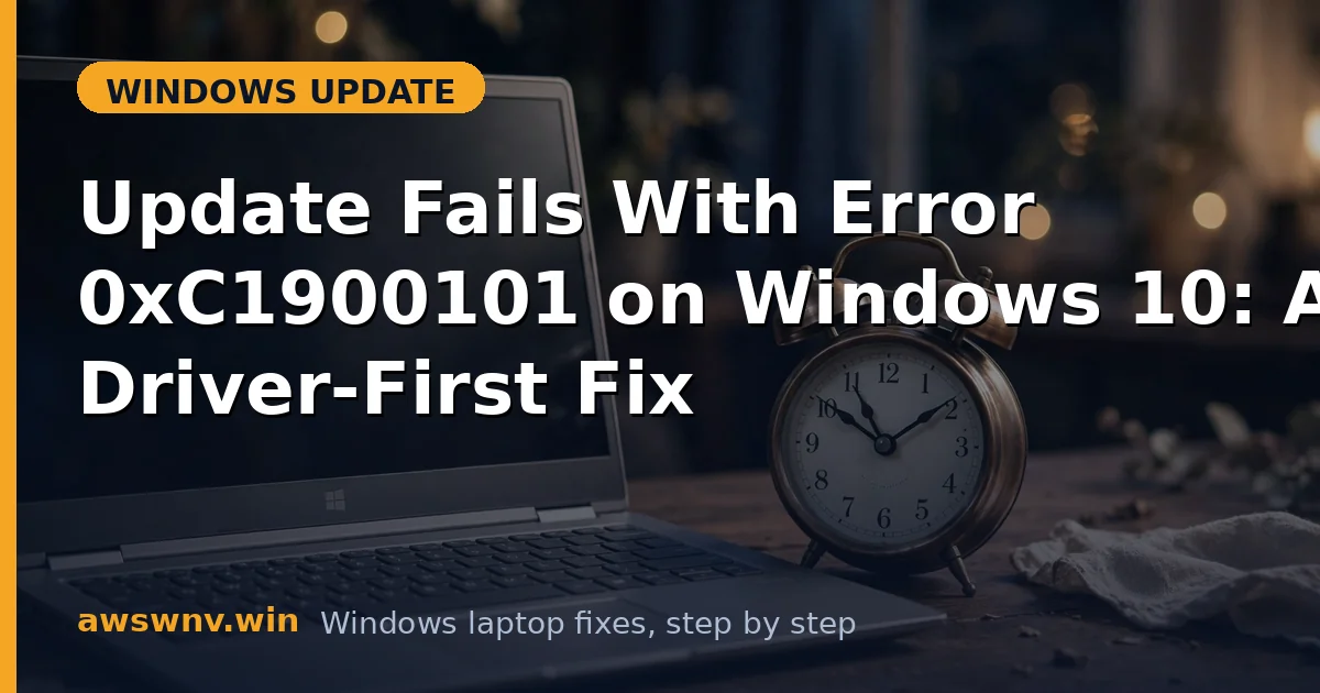 Update Fails With Error 0xC1900101 on Windows 10: A Driver-First Fix