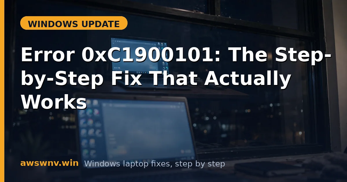 Error 0xC1900101: The Step-by-Step Fix That Actually Works