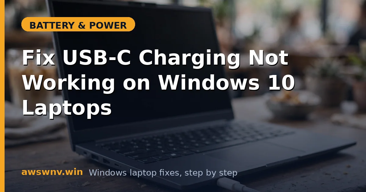 Fix USB-C Charging Not Working on Windows 10 Laptops