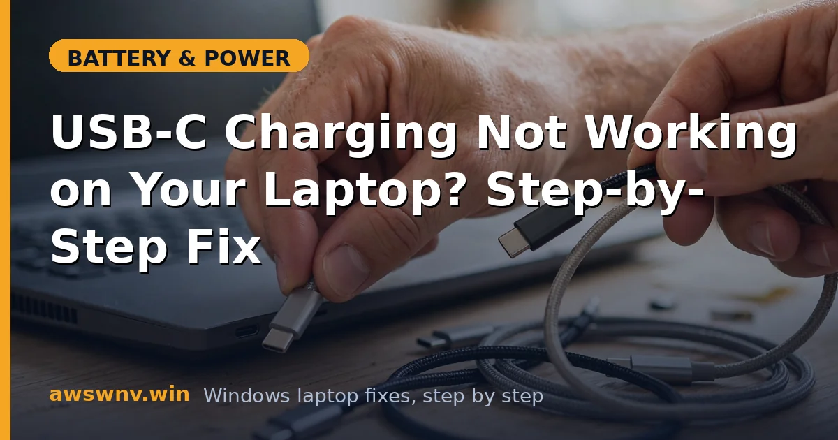 USB-C Charging Not Working on Your Laptop? Step-by-Step Fix