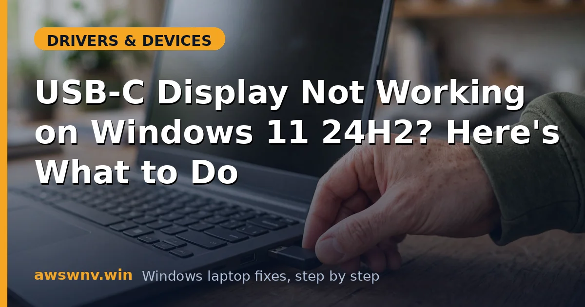 USB-C Display Not Working on Windows 11 24H2? Here's What to Do