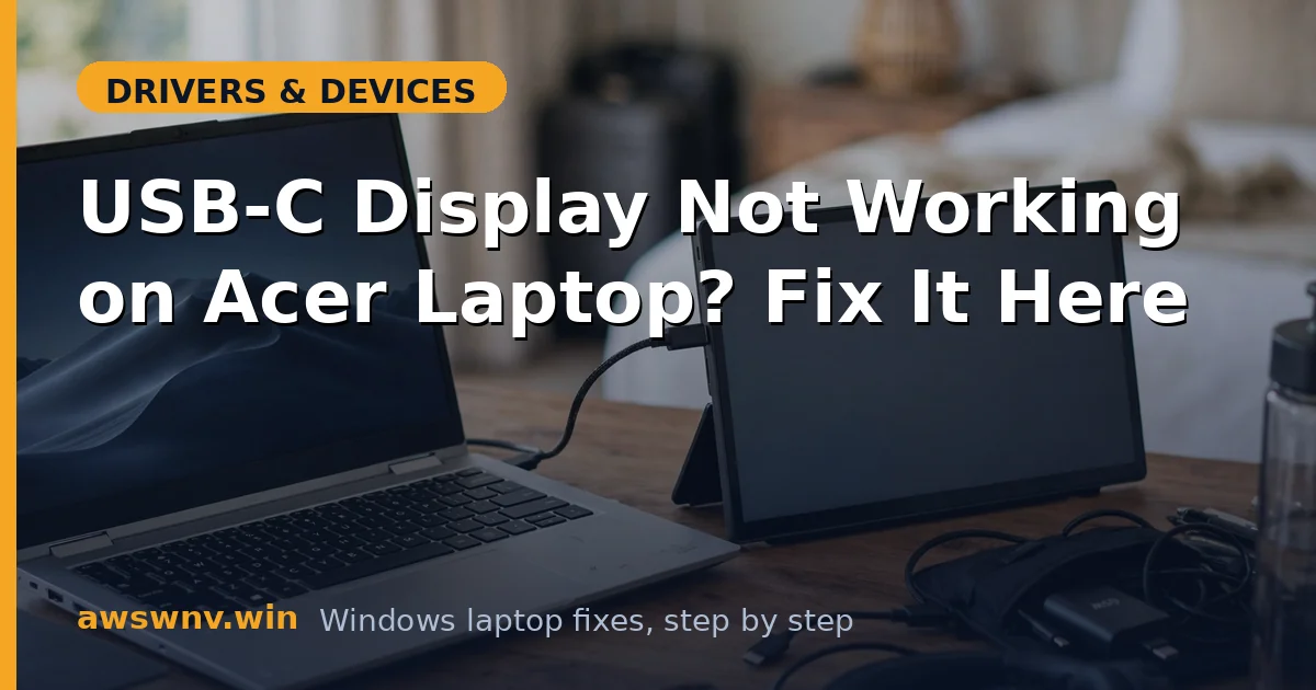 USB-C Display Not Working on Acer Laptop? Fix It Here