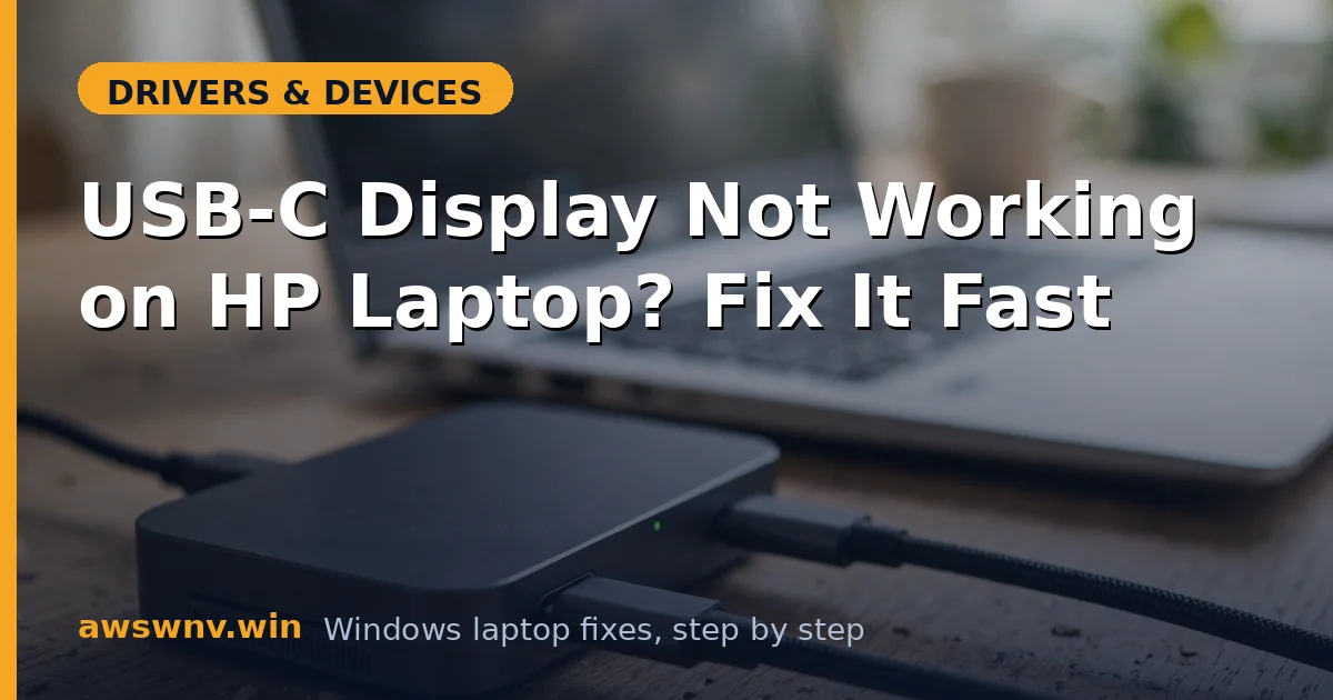 USB-C Display Not Working on HP Laptop? Fix It Fast