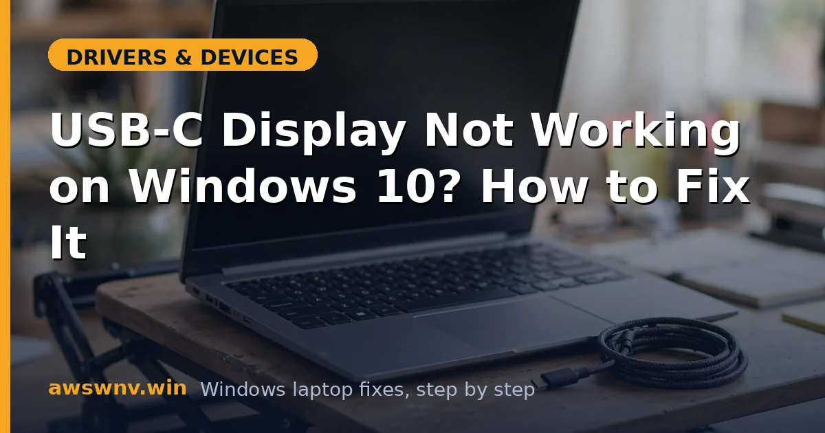 USB-C Display Not Working on Windows 10? How to Fix It