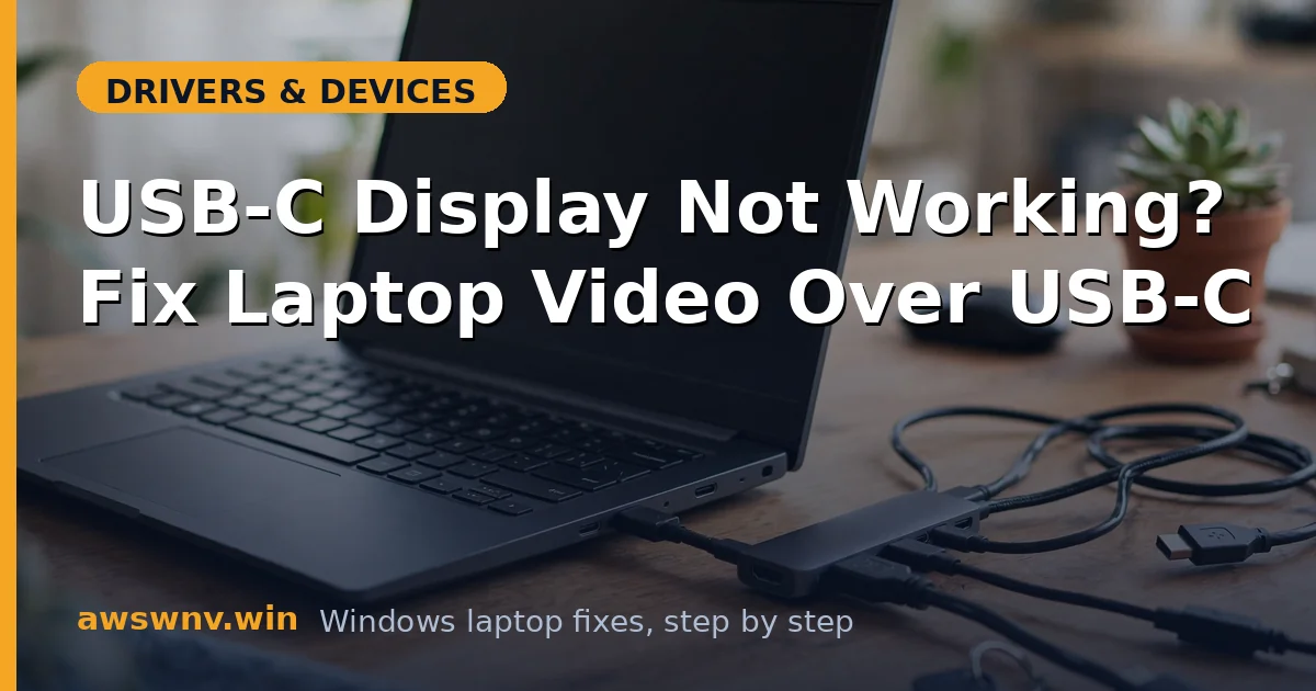 USB-C Display Not Working? Fix Laptop Video Over USB-C