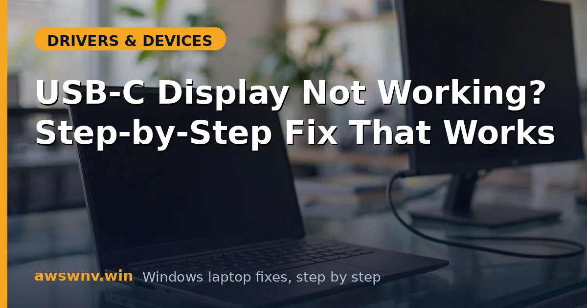 USB-C Display Not Working? Step-by-Step Fix That Works
