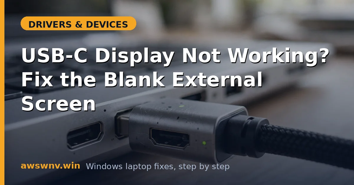 USB-C Display Not Working? Fix the Blank External Screen
