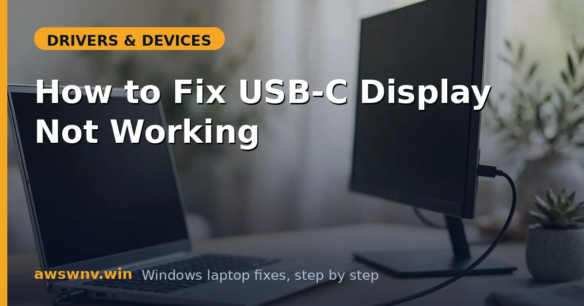 How to Fix USB-C Display Not Working