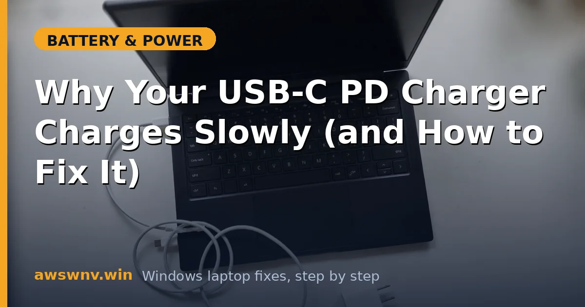 Why Your USB-C PD Charger Charges Slowly (and How to Fix It)