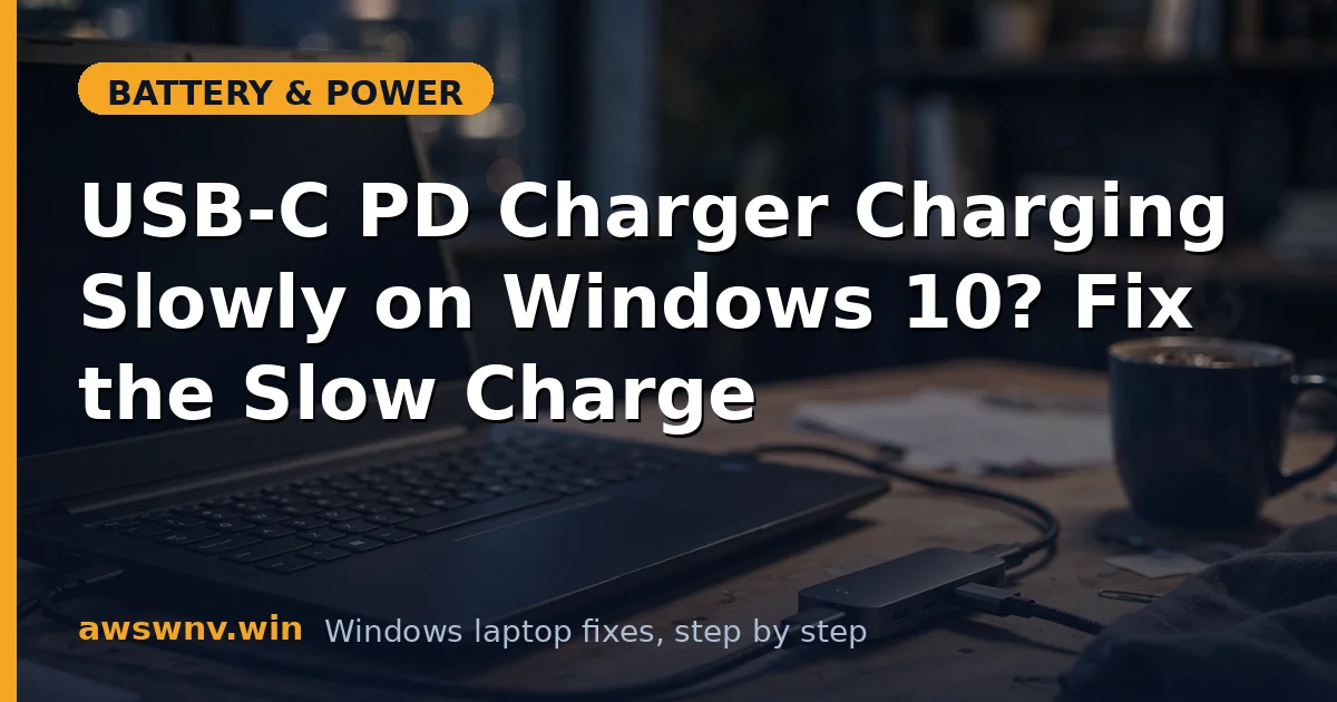 USB-C PD Charger Charging Slowly on Windows 10? Fix the Slow Charge