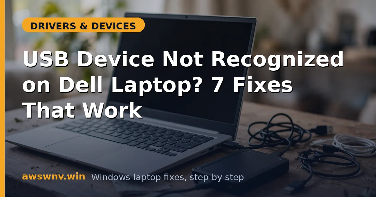 USB Device Not Recognized on Dell Laptop? 7 Fixes That Work