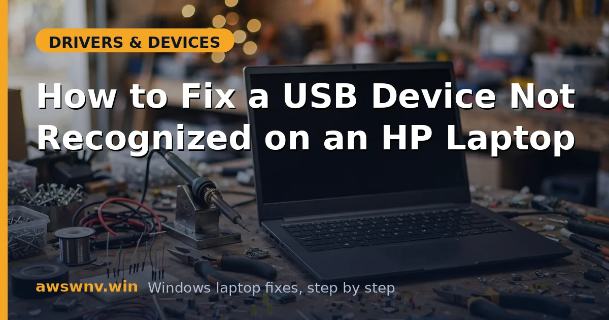 How to Fix a USB Device Not Recognized on an HP Laptop