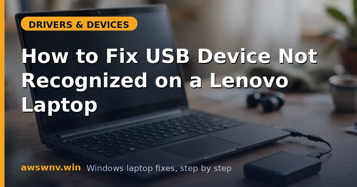 How to Fix USB Device Not Recognized on a Lenovo Laptop