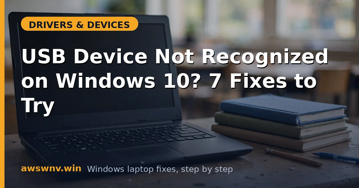 USB Device Not Recognized on Windows 10? 7 Fixes to Try
