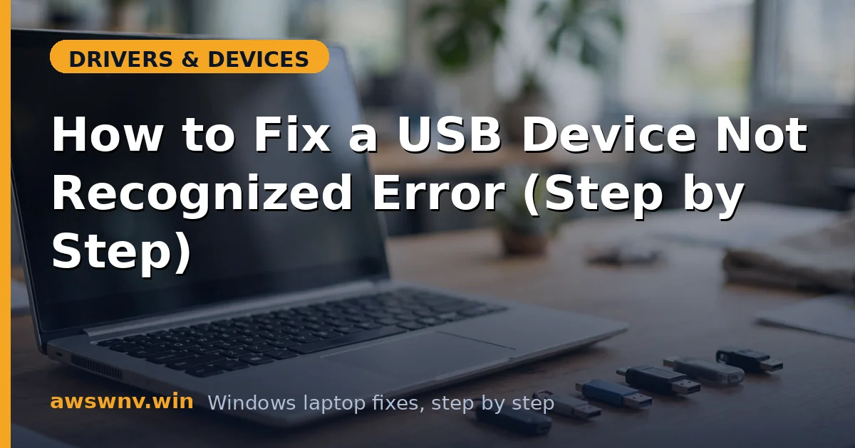 How to Fix a USB Device Not Recognized Error (Step by Step)