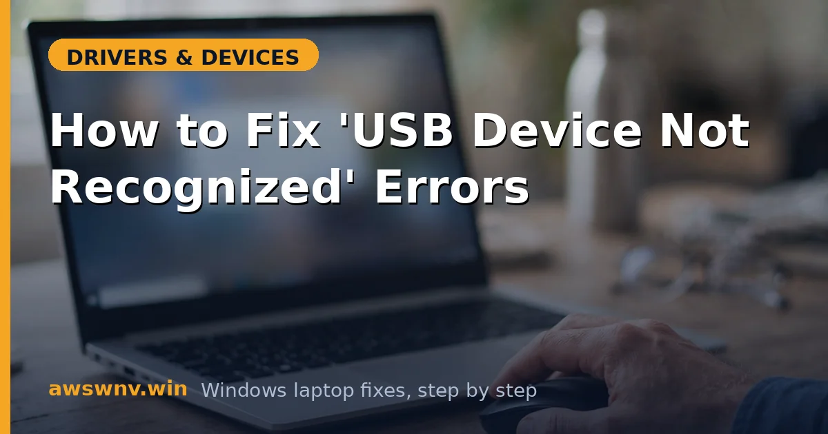 How to Fix 'USB Device Not Recognized' Errors