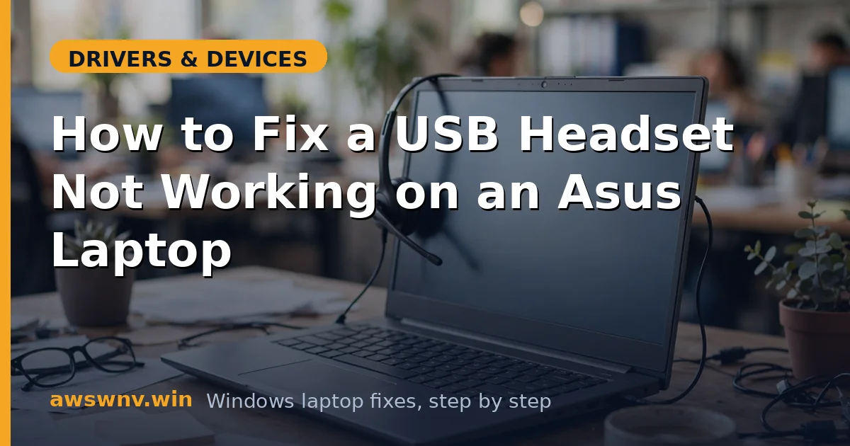 How to Fix a USB Headset Not Working on an Asus Laptop