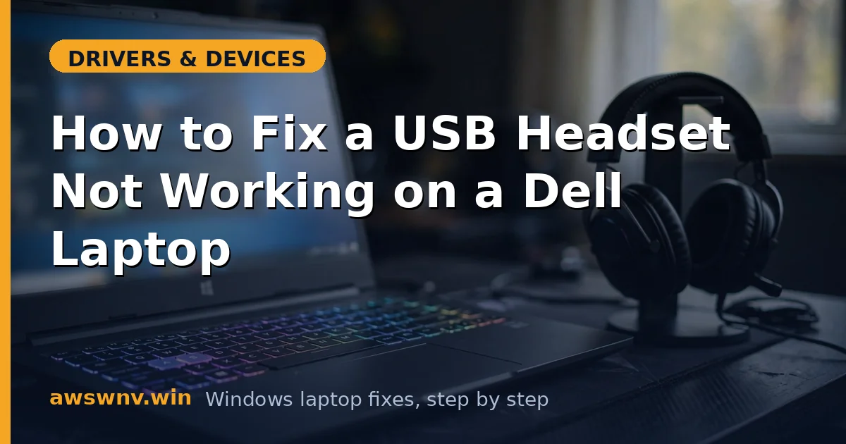 How to Fix a USB Headset Not Working on a Dell Laptop