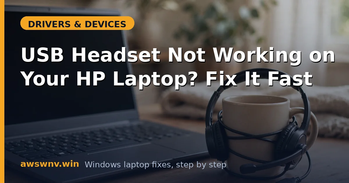 USB Headset Not Working on Your HP Laptop? Fix It Fast