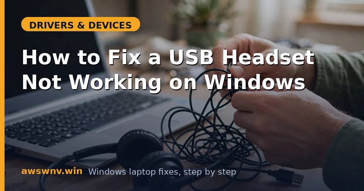 How to Fix a USB Headset Not Working on Windows