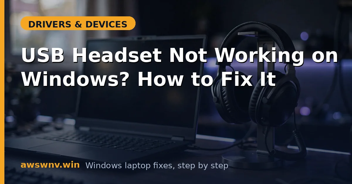 USB Headset Not Working on Windows? How to Fix It