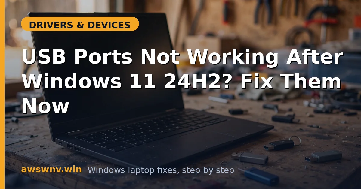USB Ports Not Working After Windows 11 24H2? Fix Them Now