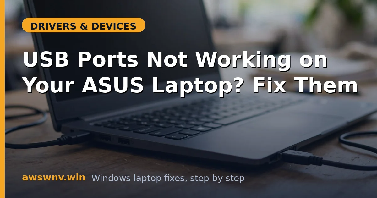 USB Ports Not Working on Your ASUS Laptop? Fix Them