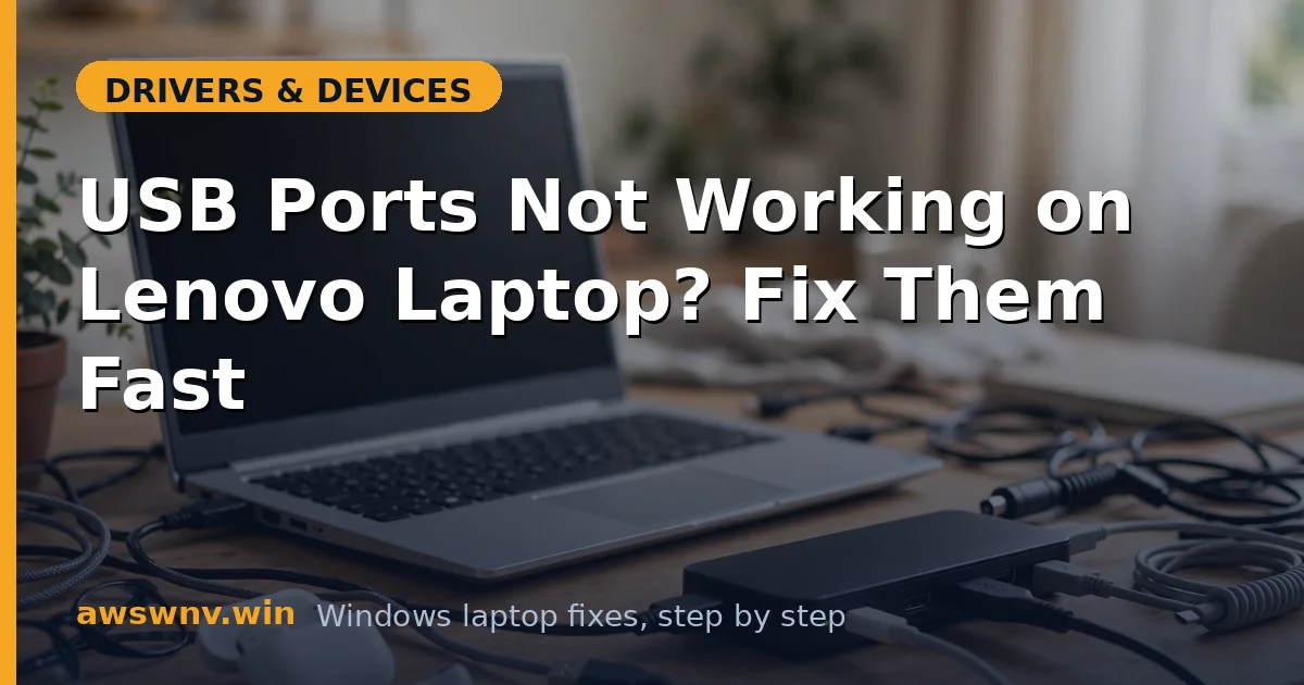 USB Ports Not Working on Lenovo Laptop? Fix Them Fast