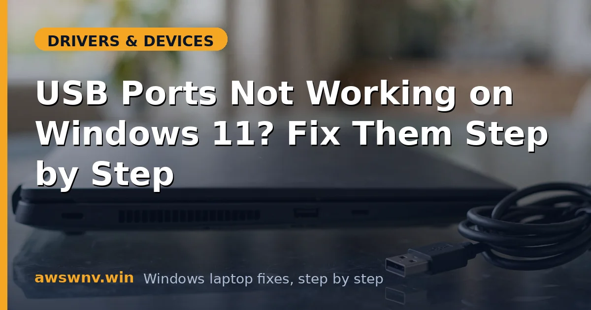 USB Ports Not Working on Windows 11? Fix Them Step by Step