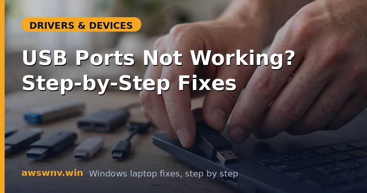 USB Ports Not Working? Step-by-Step Fixes