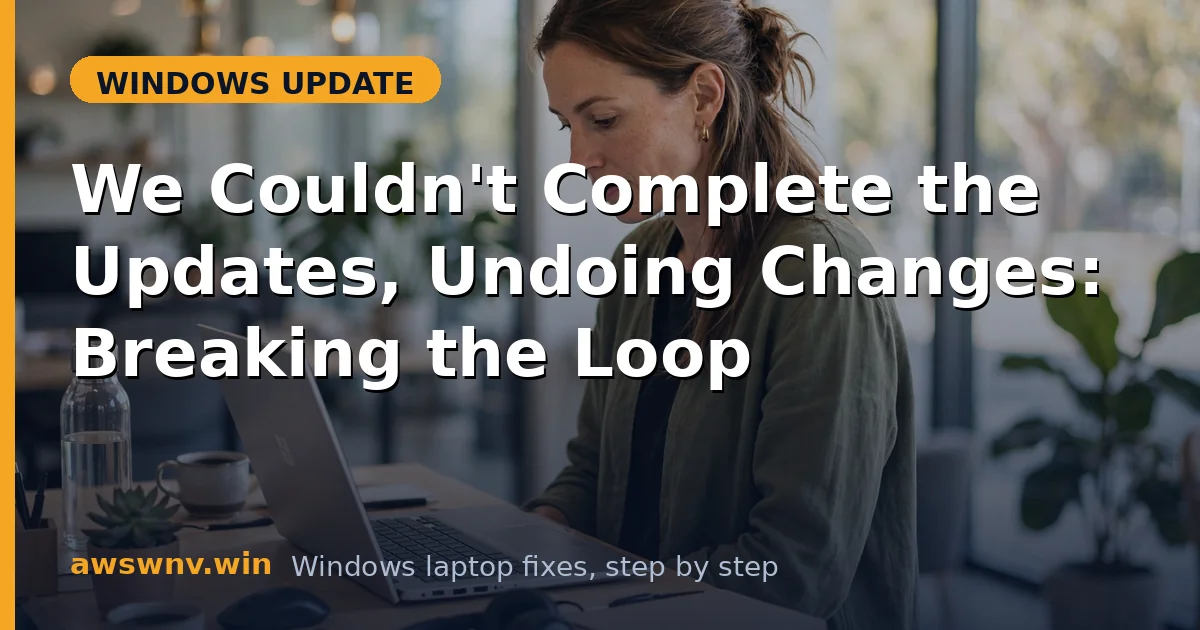 We Couldn't Complete the Updates, Undoing Changes: Breaking the Loop