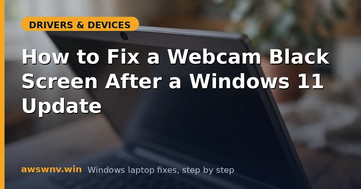 How to Fix a Webcam Black Screen After a Windows 11 Update