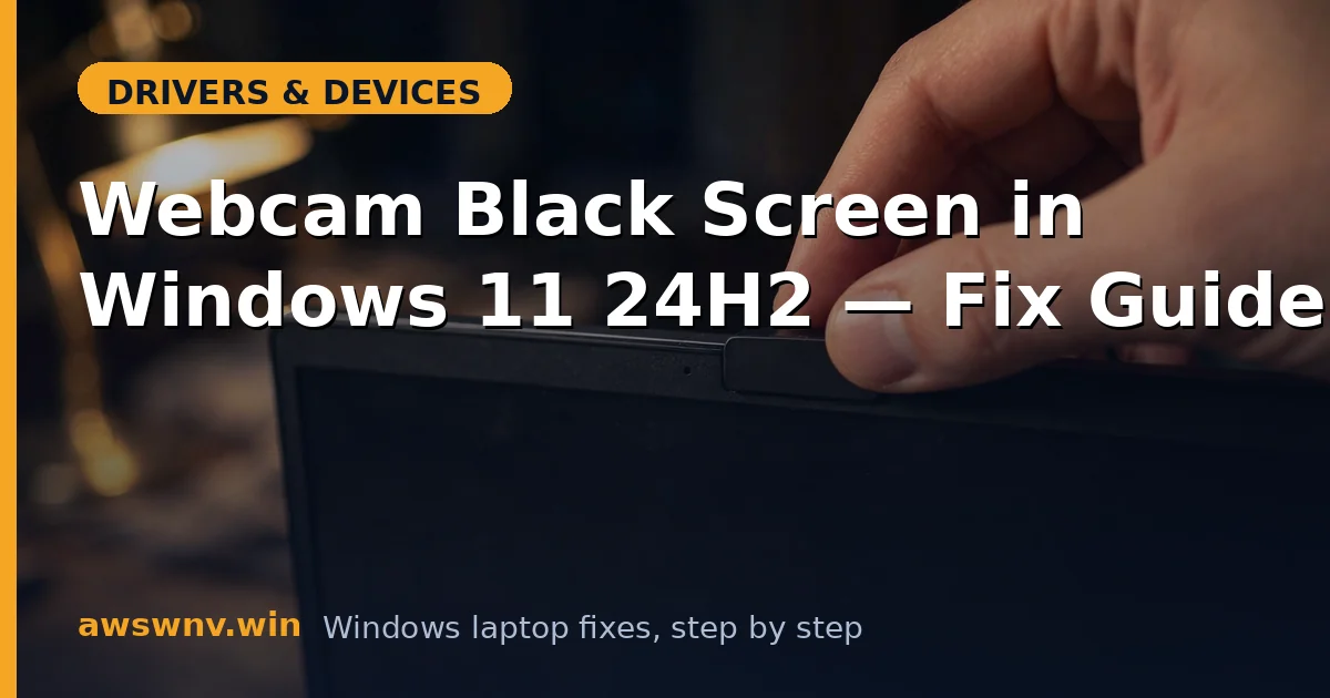 Webcam Black Screen in Windows 11 24H2 — Fix Guide