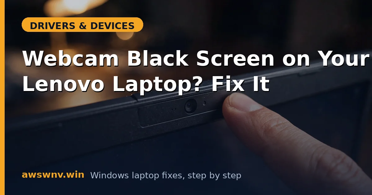 Webcam Black Screen on Your Lenovo Laptop? Fix It