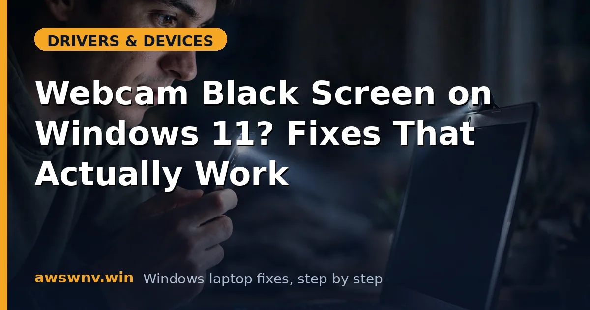 Webcam Black Screen on Windows 11? Fixes That Actually Work