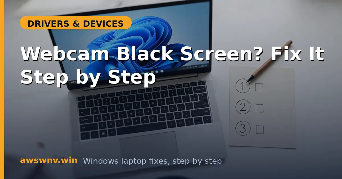 Webcam Black Screen? Fix It Step by Step