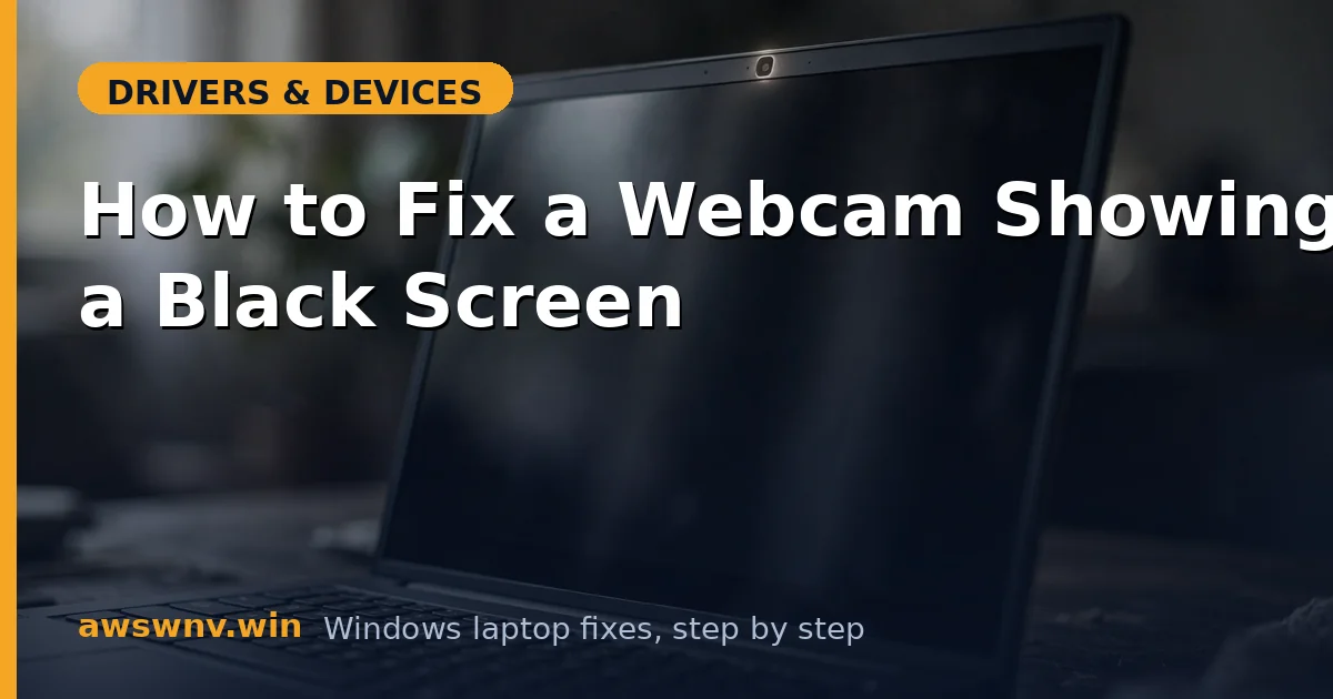 How to Fix a Webcam Showing a Black Screen