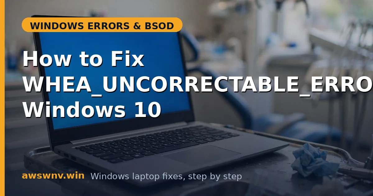 How to Fix WHEA_UNCORRECTABLE_ERROR on Windows 10